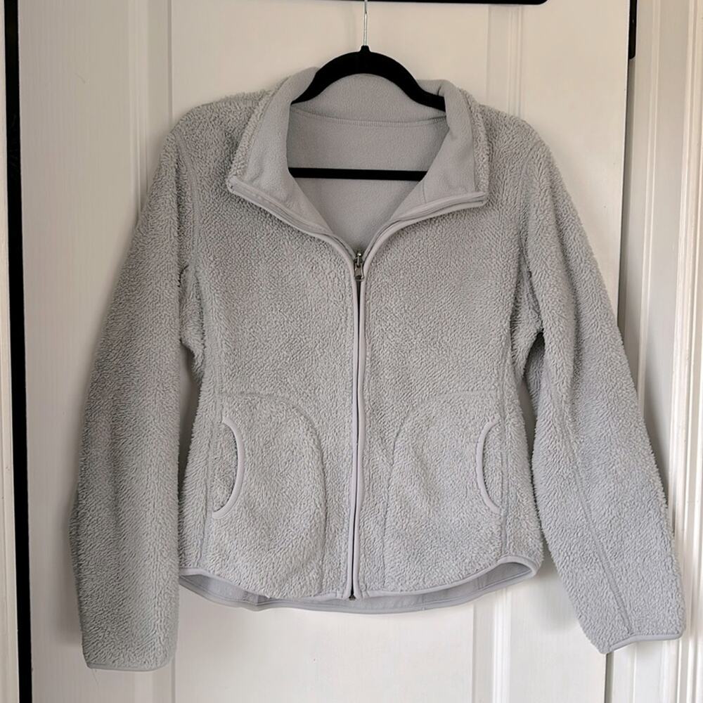 Classic Concepts gray reversible fleece sweater full zip S
